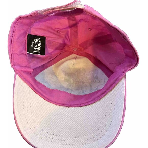 Disney Minnie Mouse Officially Licensed Youth Girls Pink Adjustable Hat New - Picture 5 of 6